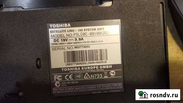Toshiba L350-146 на запчасти Кировск - изображение 1