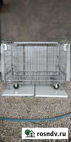 Сетчатый контейнер на четырех колесах из нержавеющ Кишпек - изображение 1