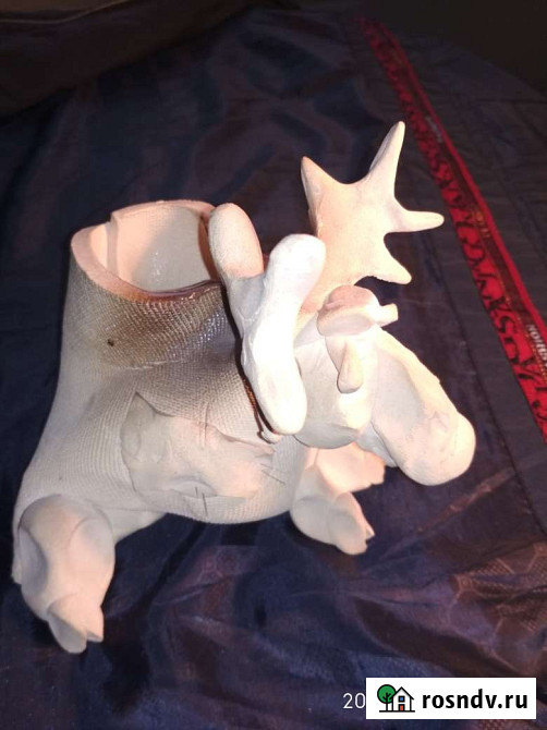 Продам керамика маленькая фигурка-копилка лось с рогами Новосибирск - изображение 1