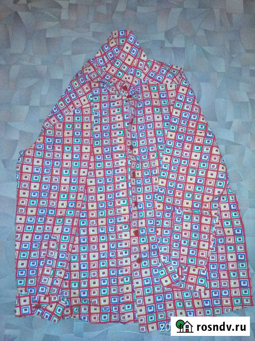 Продам женскую стильную яркую рубашку рукав длинный 100% х/б 48-50 Германия Новосибирск - изображение 1