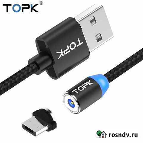 Магнитный кабель Topk для зарядки micro usb Ростов-на-Дону - изображение 1