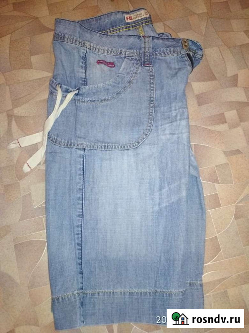 Продам джинс синий женские шорты 46-48/167 Новосибирск - изображение 3