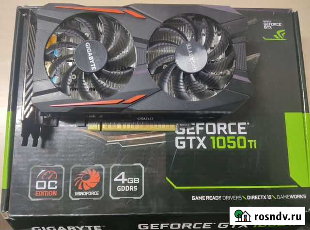 Gigabyte Geforce GTX 1050 Ti 4Gb Москва - изображение 1