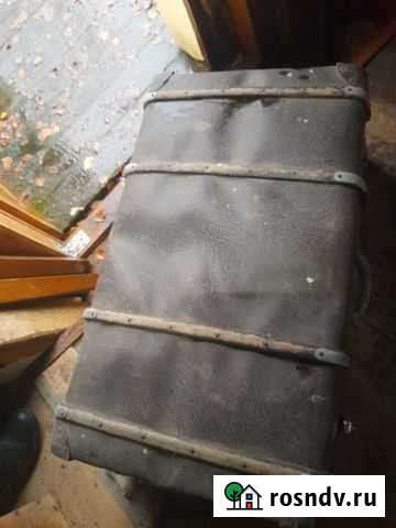 Старинный кожаный сундук Вологда - изображение 1