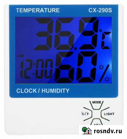Термометр гигрометр CX-290S, часы 51797 Уфа - изображение 1