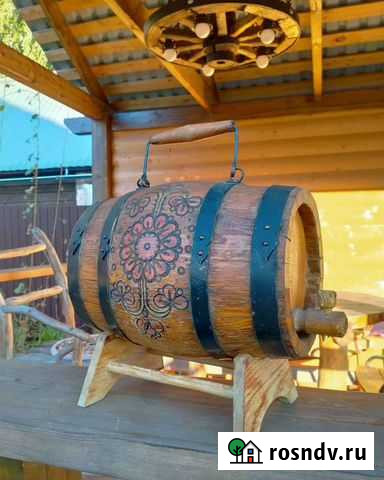 Бочонок деревянный сувенир Новосибирск - изображение 1