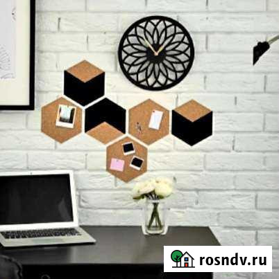 Набор пробковых панелей для заметок 6 шт самоклеющ Уфа - изображение 1