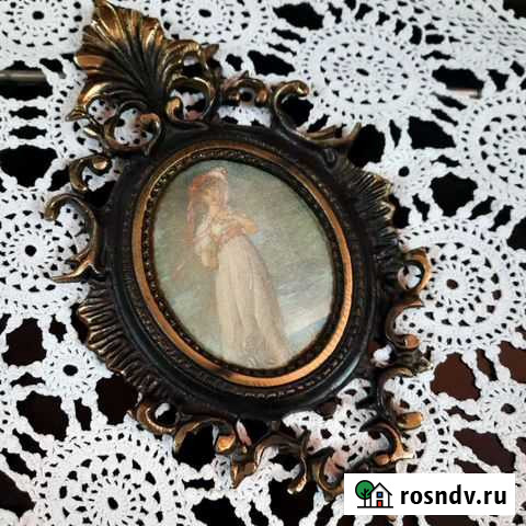 Плакетка с бронзовой оправе СССР Новосибирск - изображение 1