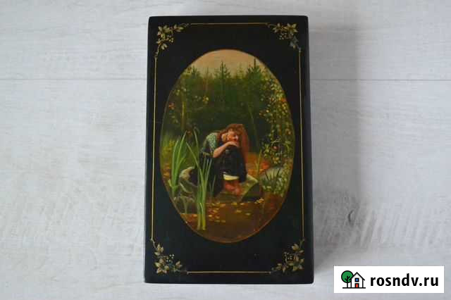 Шкатулка Аленушка Федоскино 1956 лаковая Новосибирск - изображение 1