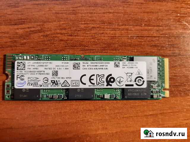 Новый SSD 512Гб Intel M2 2280 Нижний Новгород - изображение 1