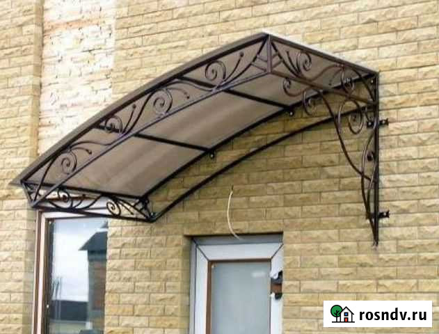 Кованый козырек из карбоната K 5.2 Волгоград - изображение 1