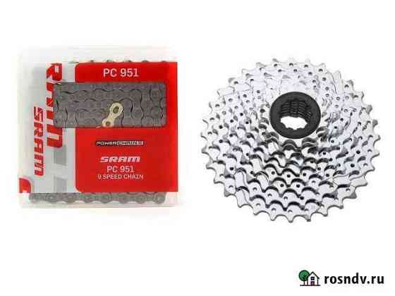 Кассета sunrace csms8 9-speed и цепь sram pc951 Санкт-Петербург