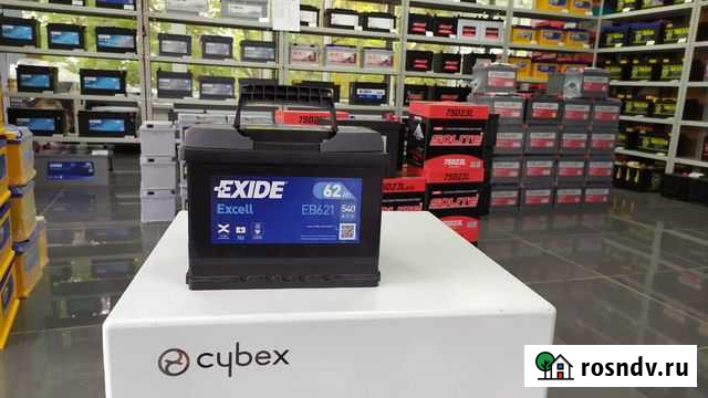 Аккумулятор 62Ah Exide 540A Excell Италия прямой Уфа - изображение 1