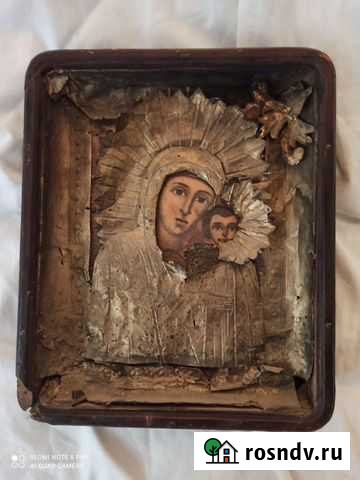 Старинная Икона Божья Матерь в окладе Выборг - изображение 1
