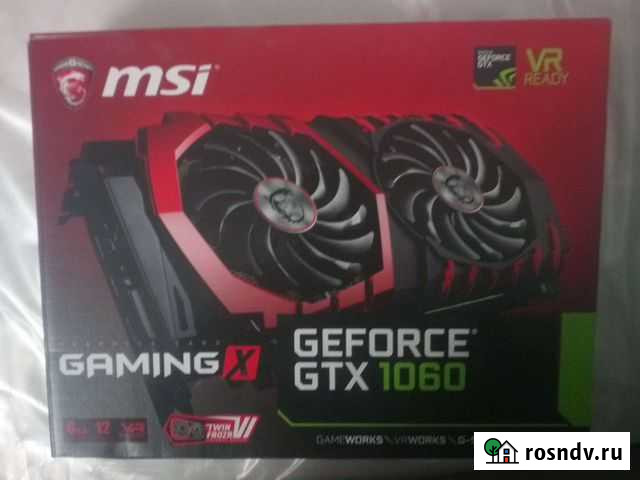 Видеокарта MSI geforce gaming X gtx 1060 6gb Домодедово - изображение 1