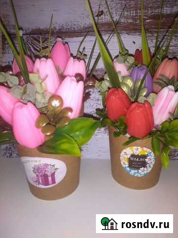 Мини букеты из мыла ручной работы на 8 марта Белгород - изображение 1