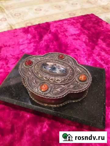 Антикварная серебряная шкатулка Щекино - изображение 1