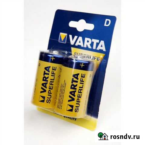 Батарейка Varta superlife R20/D BL2 1.5V Оптом Симферополь - изображение 1