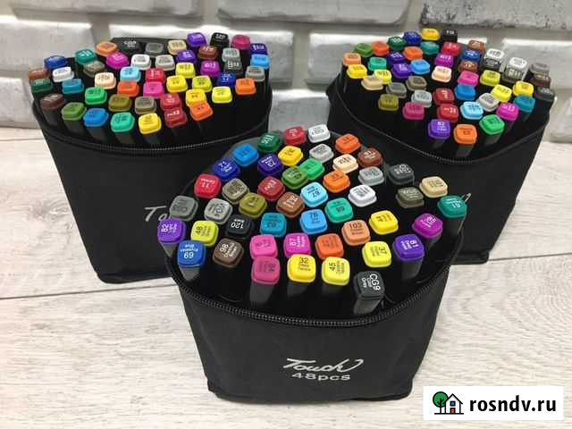 Фломастеры для скетчинга, маркеры 48 шт Люберцы - изображение 1