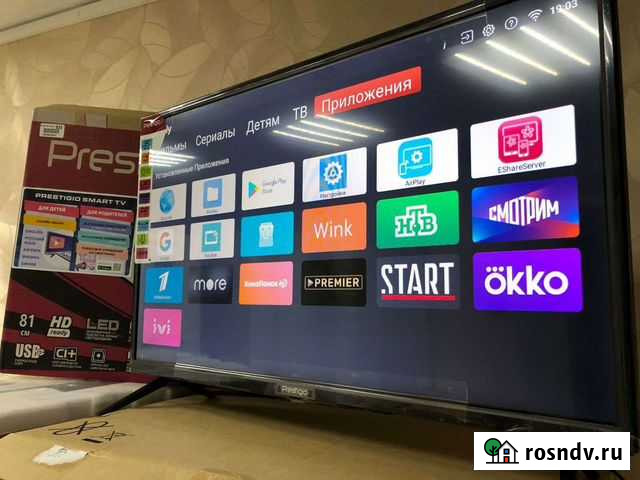 Новый смарт телевизор Prestigio 32 81cm Барнаул - изображение 1