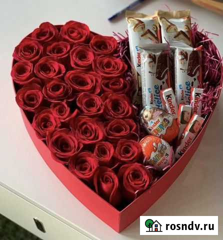 Коробка сердце с розами Реутов - изображение 1