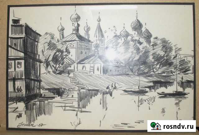 Картина Е. И. Бочарова У Кремля (Углич) Саратов - изображение 1