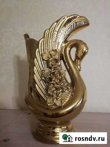 Ваза Лебедь керамика 30 см высота Тюмень - изображение 1