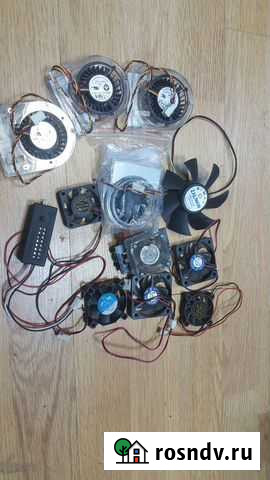 11 компьютерных вентиляторов+резистор вращения Москва - изображение 1