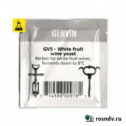 Винные дрожжи gervin GV5 для белых фруктовых вин Тула - изображение 1
