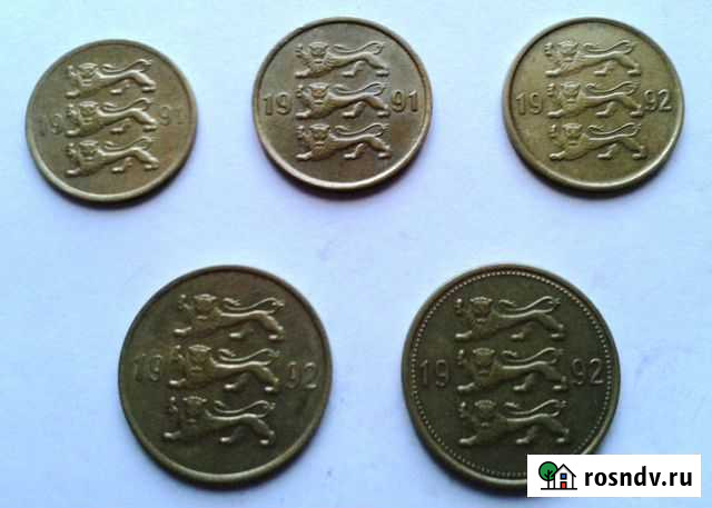 Эстонские монеты (комплект из 11 экземпляров) Великий Новгород - изображение 1