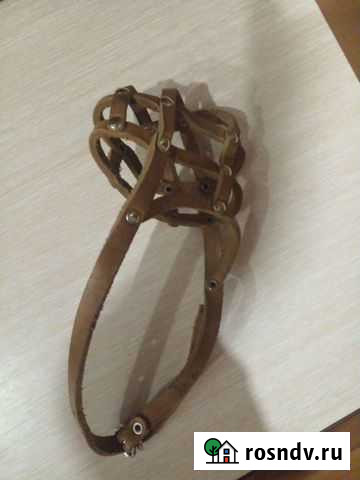 Намордник. Натур.кожа. На среднюю собаку. Внутренн Уфа - изображение 1