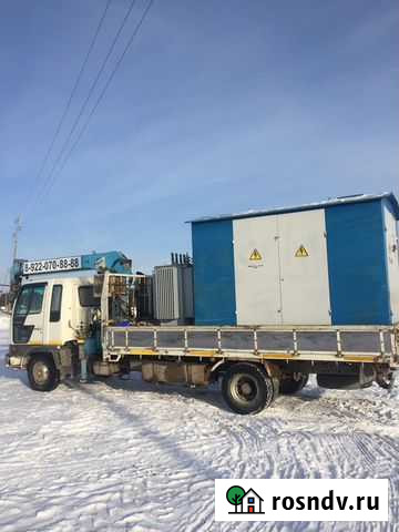 Услуги манипулятора, кран 3 тонны, борт 5 тонн Тюмень - изображение 1