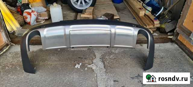 Юбка заднего бампера под фаркоп audi q7 4l Пангоды - изображение 1