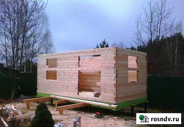 Сруб дома 3х5 из бруса 10х15 см Доставка Установка Чита - изображение 1