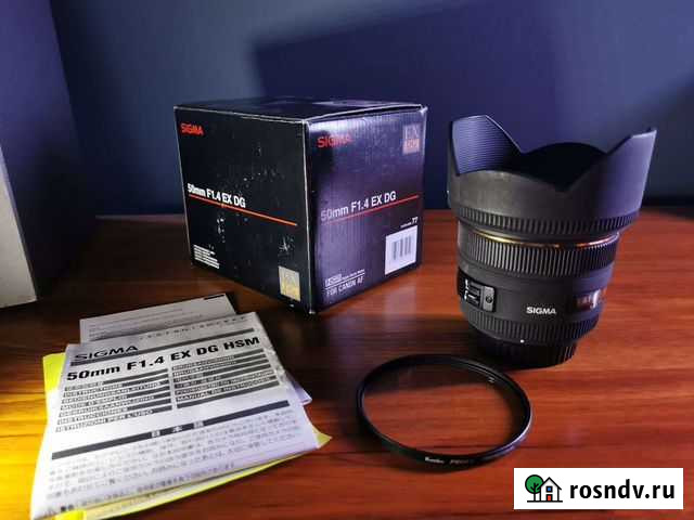 Объектив Sigma AF 50mm f/1.4 EX DG HSM Canon EF Владимир - изображение 1