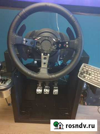 Продам руль thrustmaster t300+th8a+педали logitech Благовещенск - изображение 1