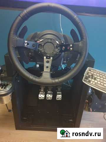 Продам руль thrustmaster t300+th8a+педали logitech Благовещенск - изображение 1