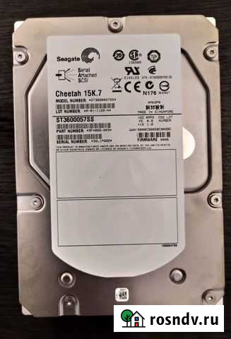 Жёсткие диски Cheetah 15K.7 ST3600057SS 600GB Коммунарка - изображение 1