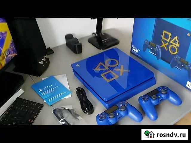 PS4 slim 500GB limited edition blue Балашиха - изображение 1