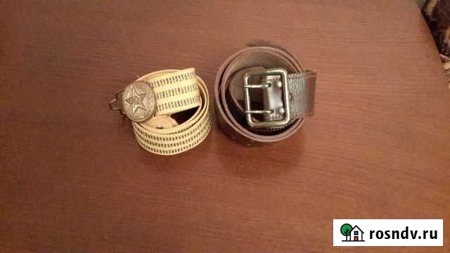 Продаются офицерский кожаный и парадный ремни Красногорск - изображение 1