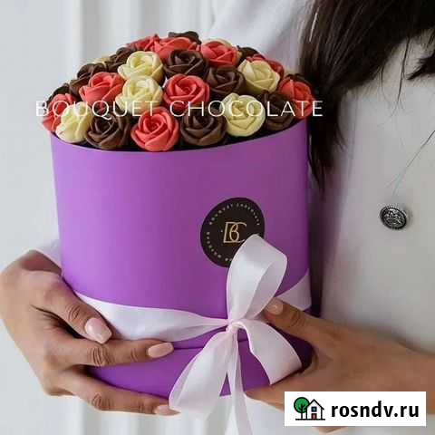 Шоколадные розы в коробке Санкт-Петербург - изображение 1