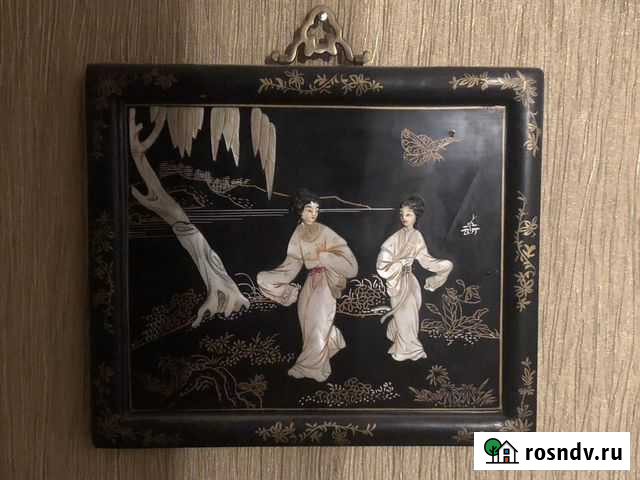 Панно лак, перламутр 50-е годы XX века Китай Химки - изображение 1