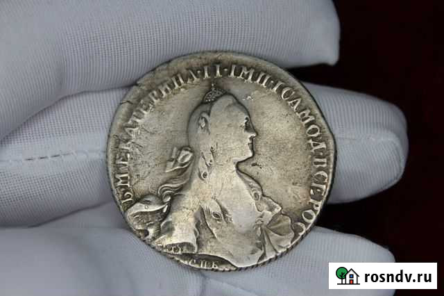 Рубль 1766 год спб аш Екатерина 2 в Твери Тверь - изображение 1