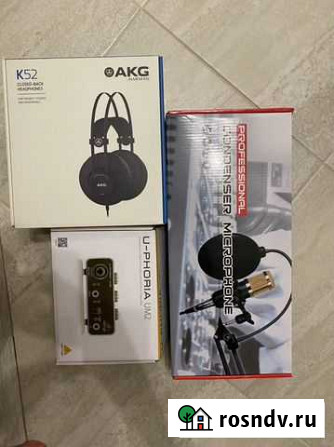 Внешняя звуковая карта behringer um2, наушники akg Люберцы - изображение 1