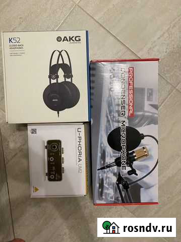 Внешняя звуковая карта behringer um2, наушники akg Люберцы - изображение 1