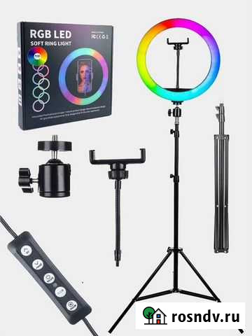 Цветная кольцевая лампа 33 см Санкт-Петербург - изображение 1