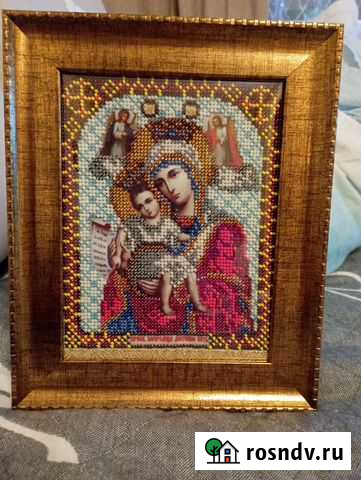 Иконы вышитые бисером Достойно есть Мурино - изображение 1