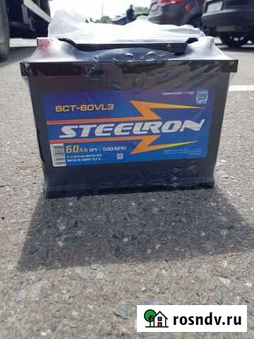 Акб Steelron 60a пр.п. 21го.года Саранск - изображение 1