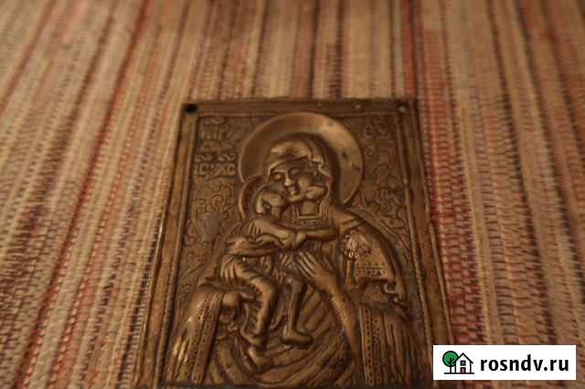 Редкая Латунная икона Владимирская Пр.Богородица Нижний Новгород - изображение 1