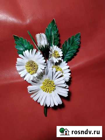 Бутоньерка из кожи своими руками Ромашки Муром - изображение 1